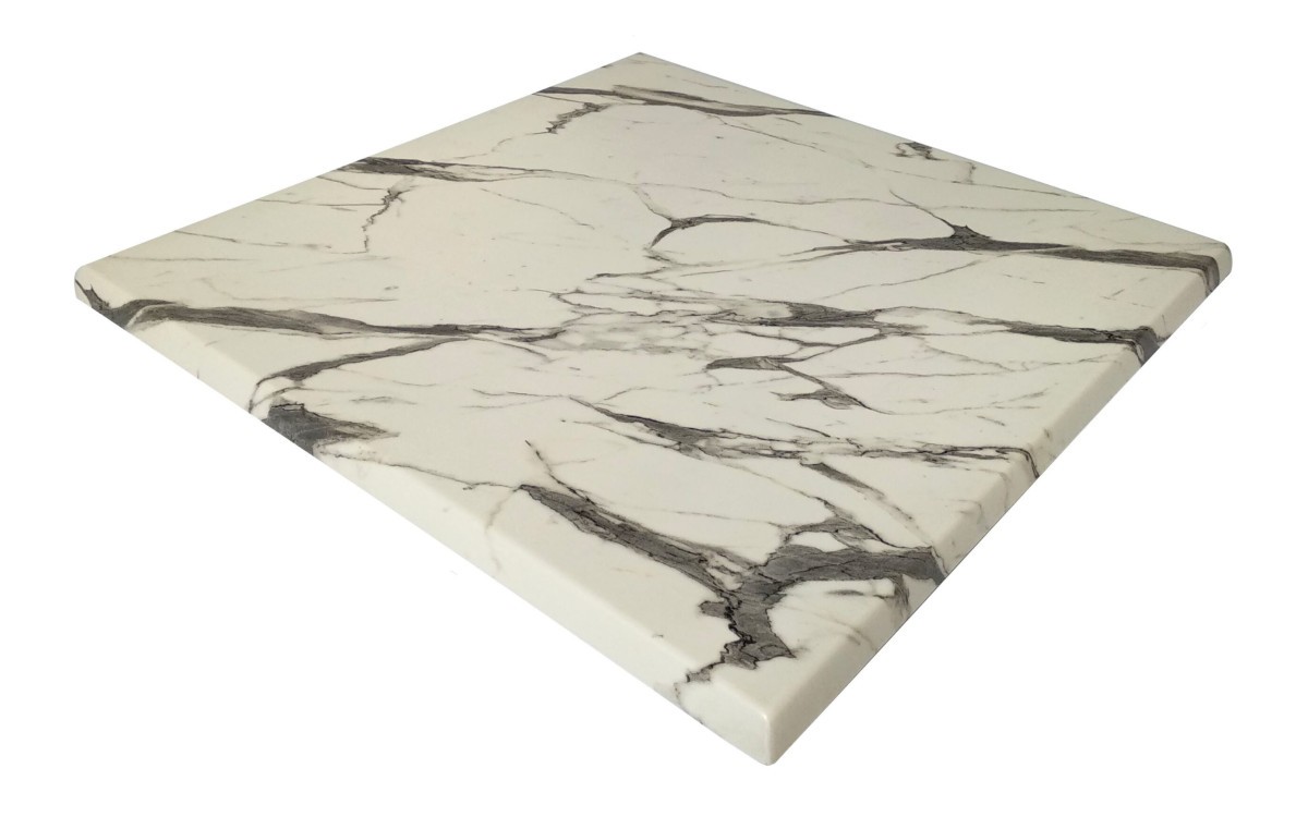 Tablero de mesa Werzalit WER-FANTASY, Mármol Ayfon 5657, 60 x 60 cms