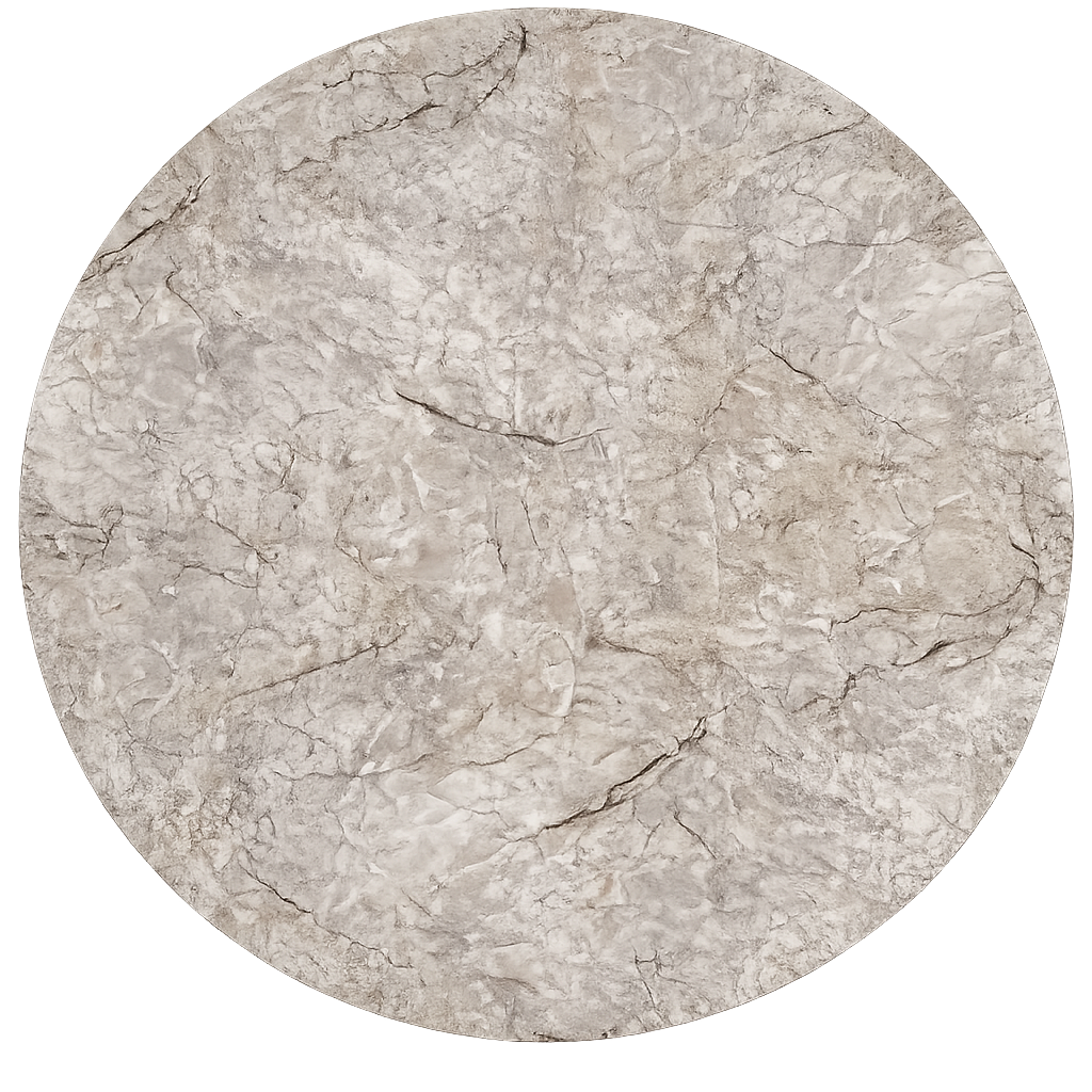 Tablero de mesa Werzalit WER-FANTASY, Mármol Scala 5643, 80 cms de diámetro