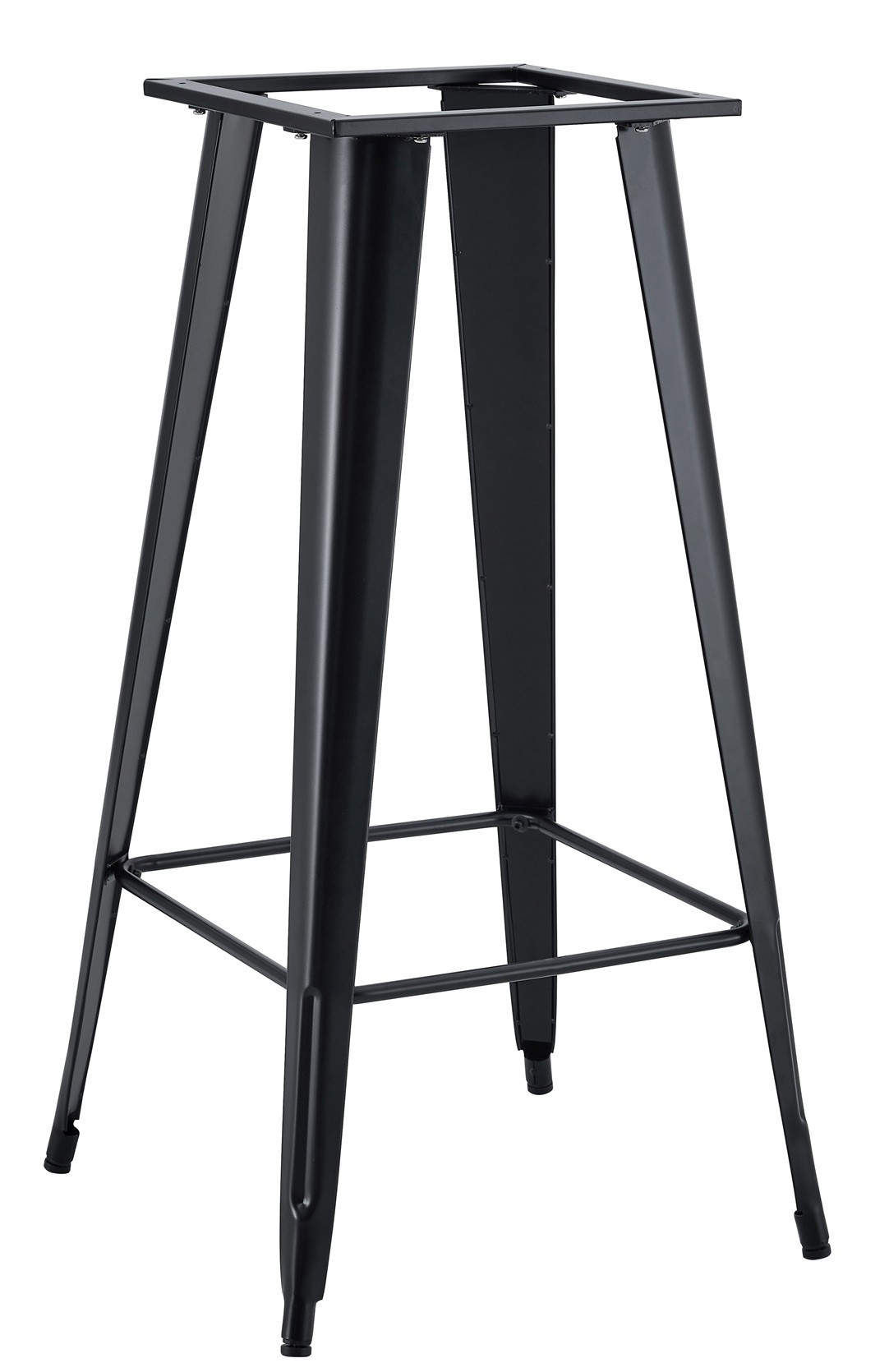 Base de mesa TOL EK, alta, acero, negra, para tapa de 60 x 60 cms