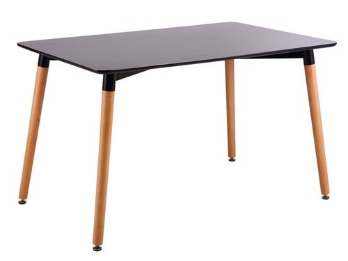 Mesa NURY (SU), madera, tapa lacada negra, 120 x 80 cms