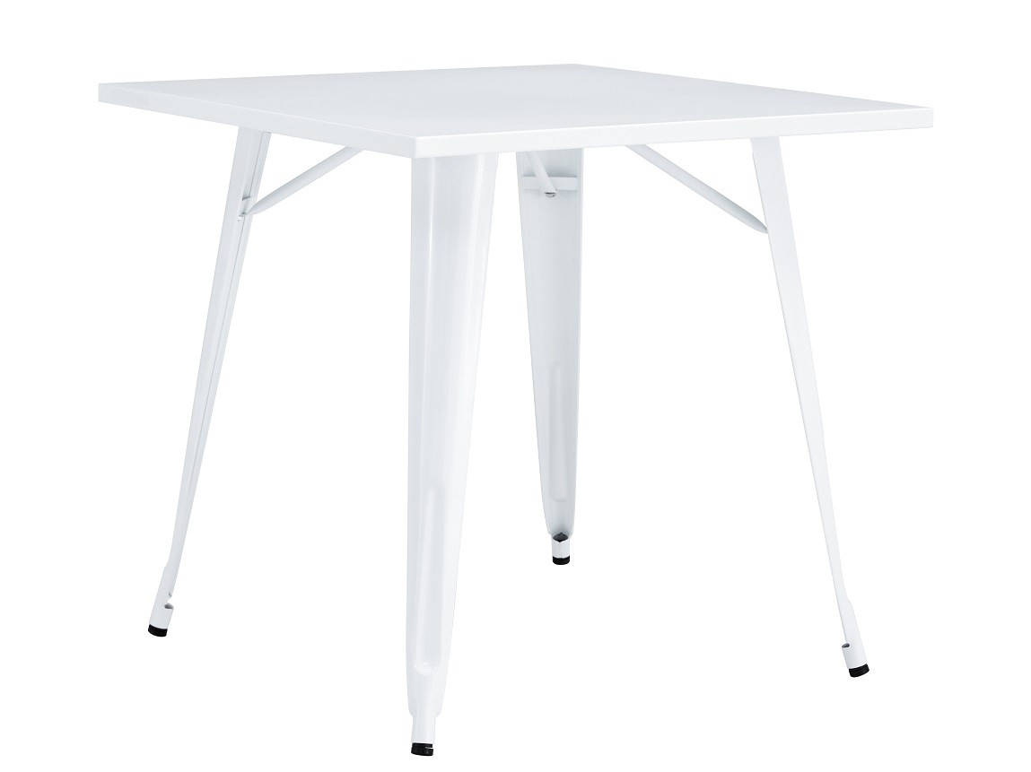 Mesa TOL EK LIMITED, acero, blanca, 80x80 cms