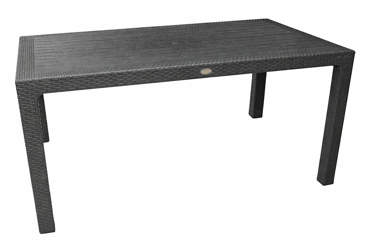Mesa MIJAS, polipropileno antracita, 150 x 90 cms