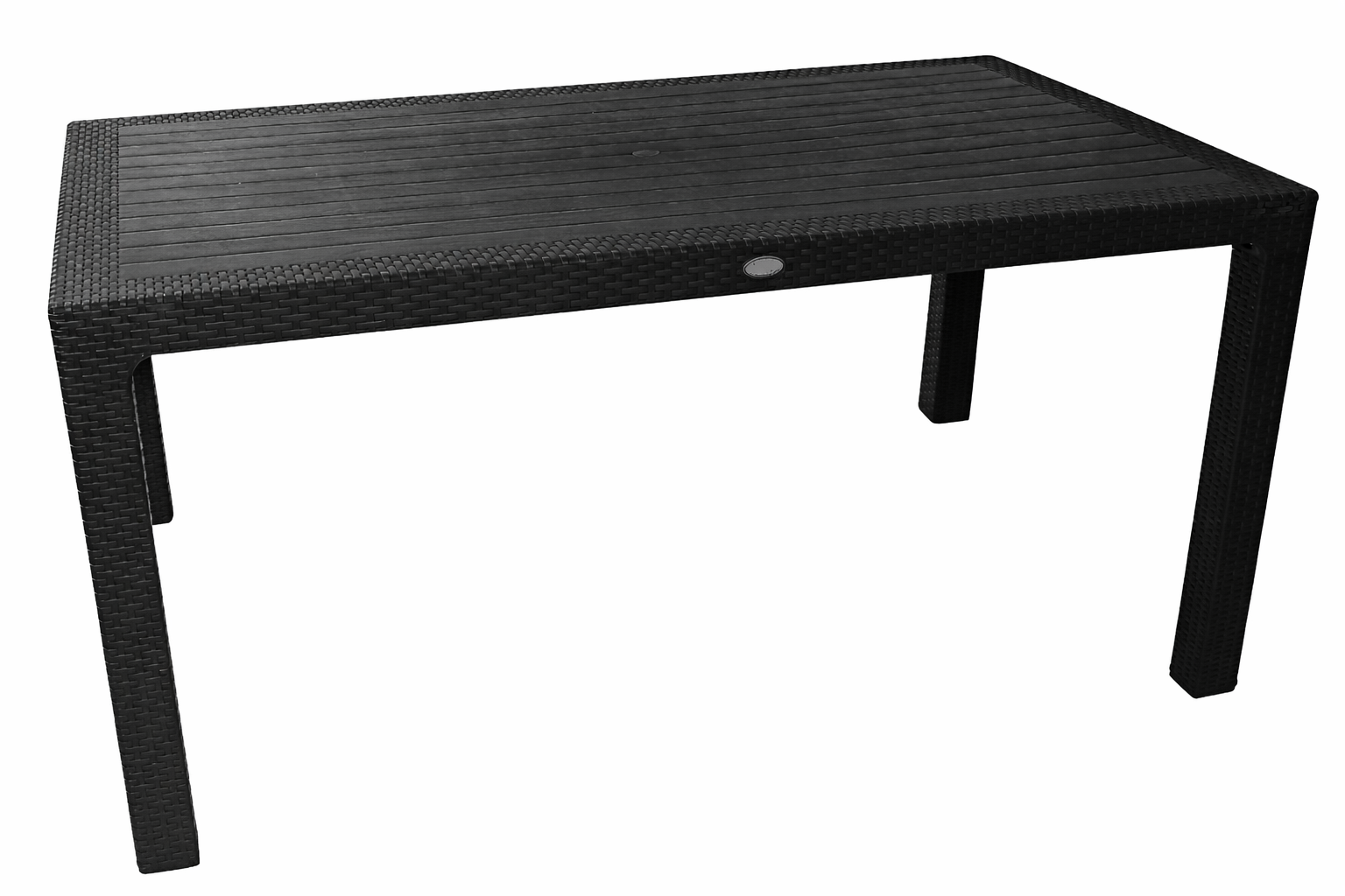 Mesa MIJAS, polipropileno negro, 150 x 90 cms