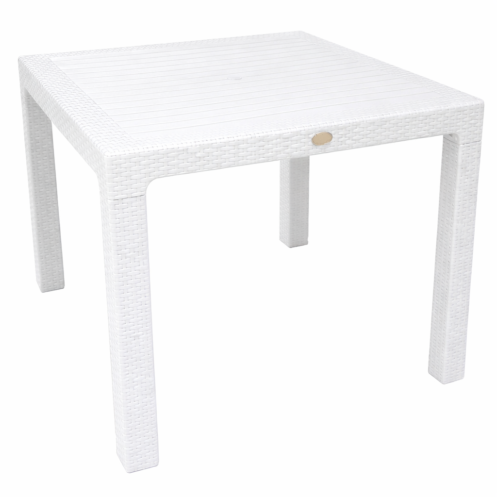 Mesa MIJAS, polipropileno blanco, 90 x 90 cms