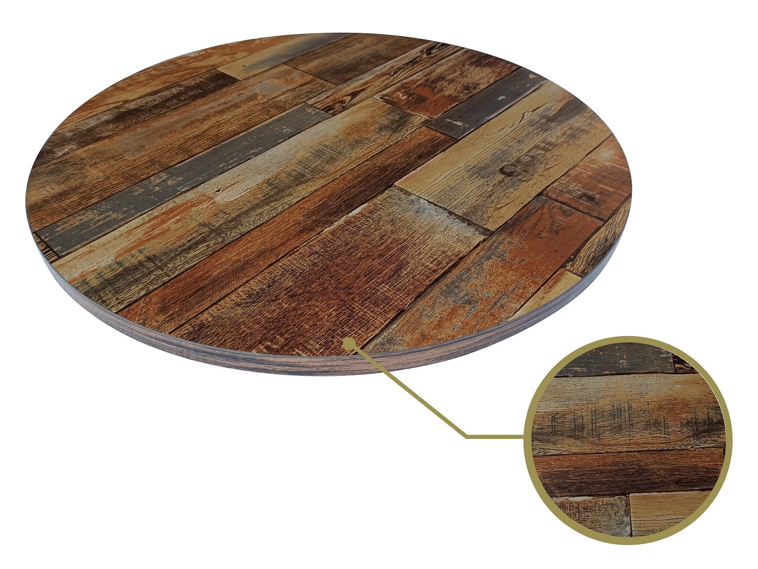 Tablero de mesa HD7347, vintage, 70 cms de diámetro