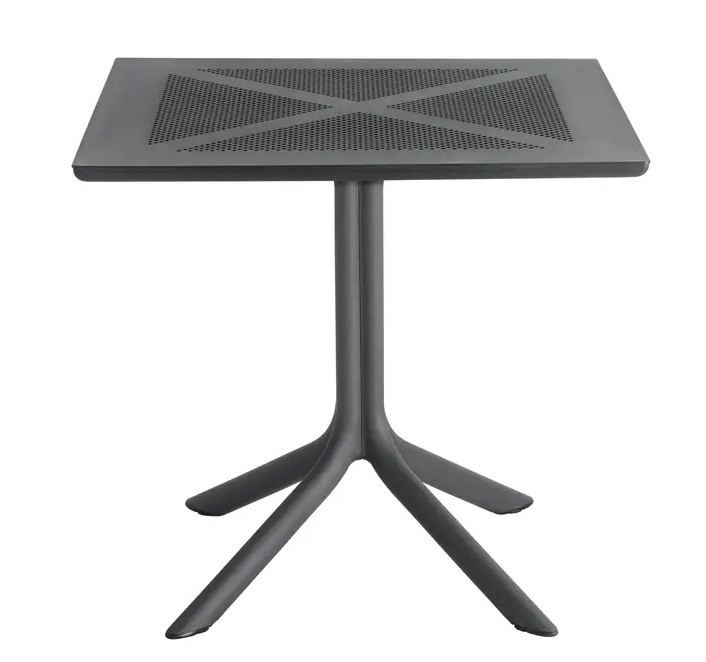 Mesa JÁVEA 97, polipropileno negro, 80 x 80 cms