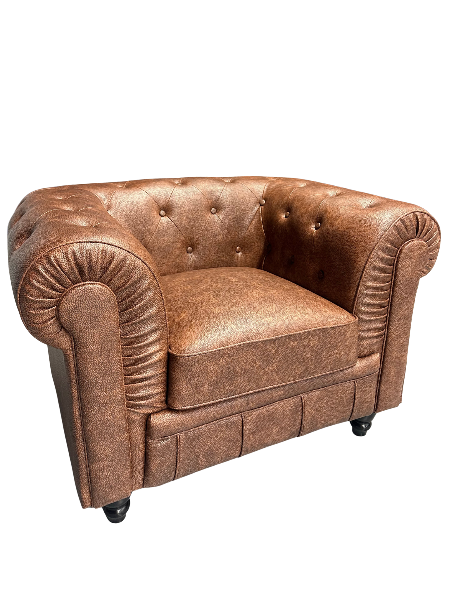 Sillón CHESTER, similpiel cuero viejo