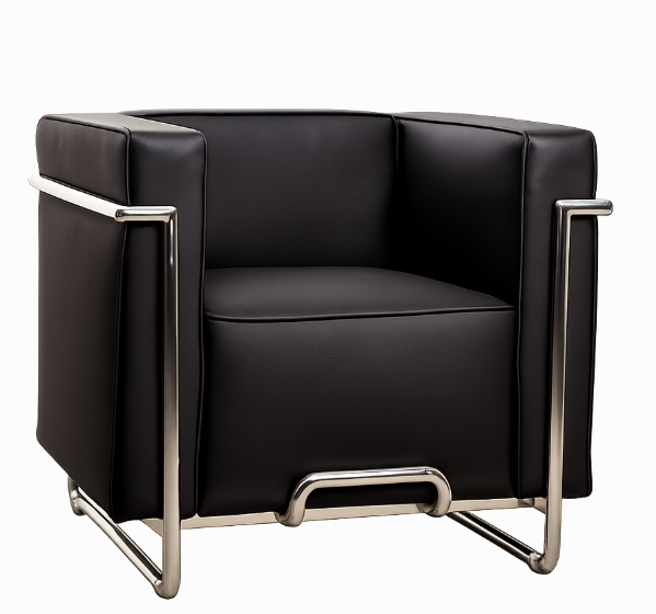 Sillón VENETTO, acero inoxidable, similpiel
