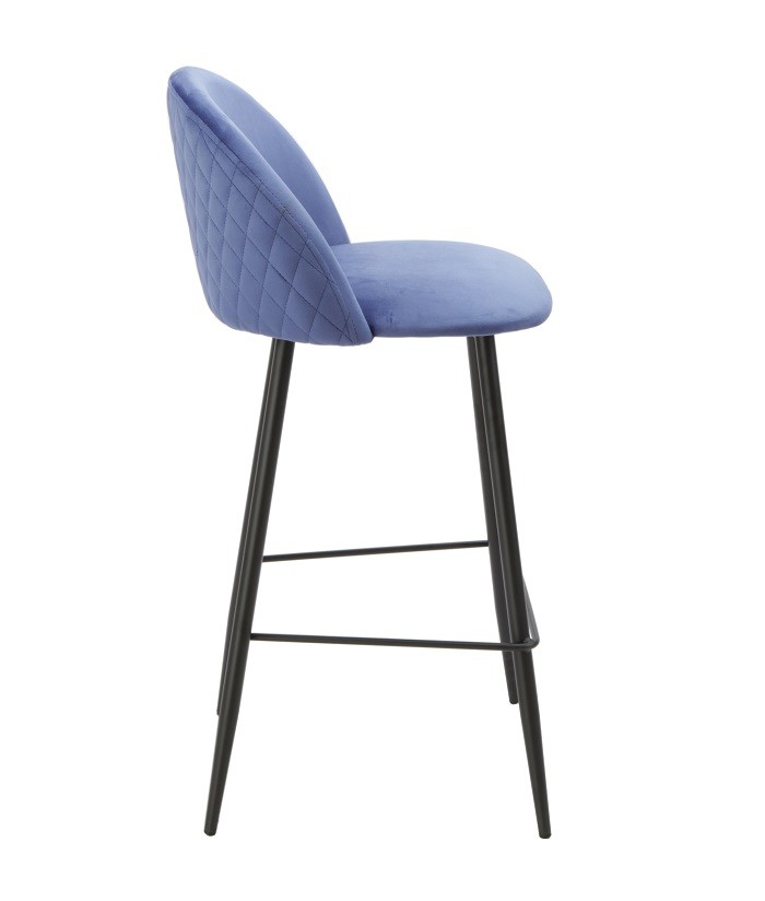 Taburete MAGDA, metal, tapizado velvet