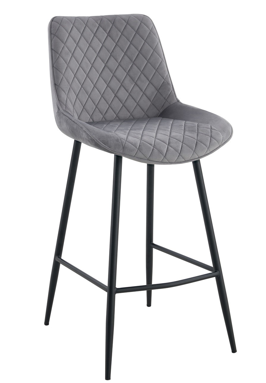 Taburete FELICIO, metal, tapizado velvet