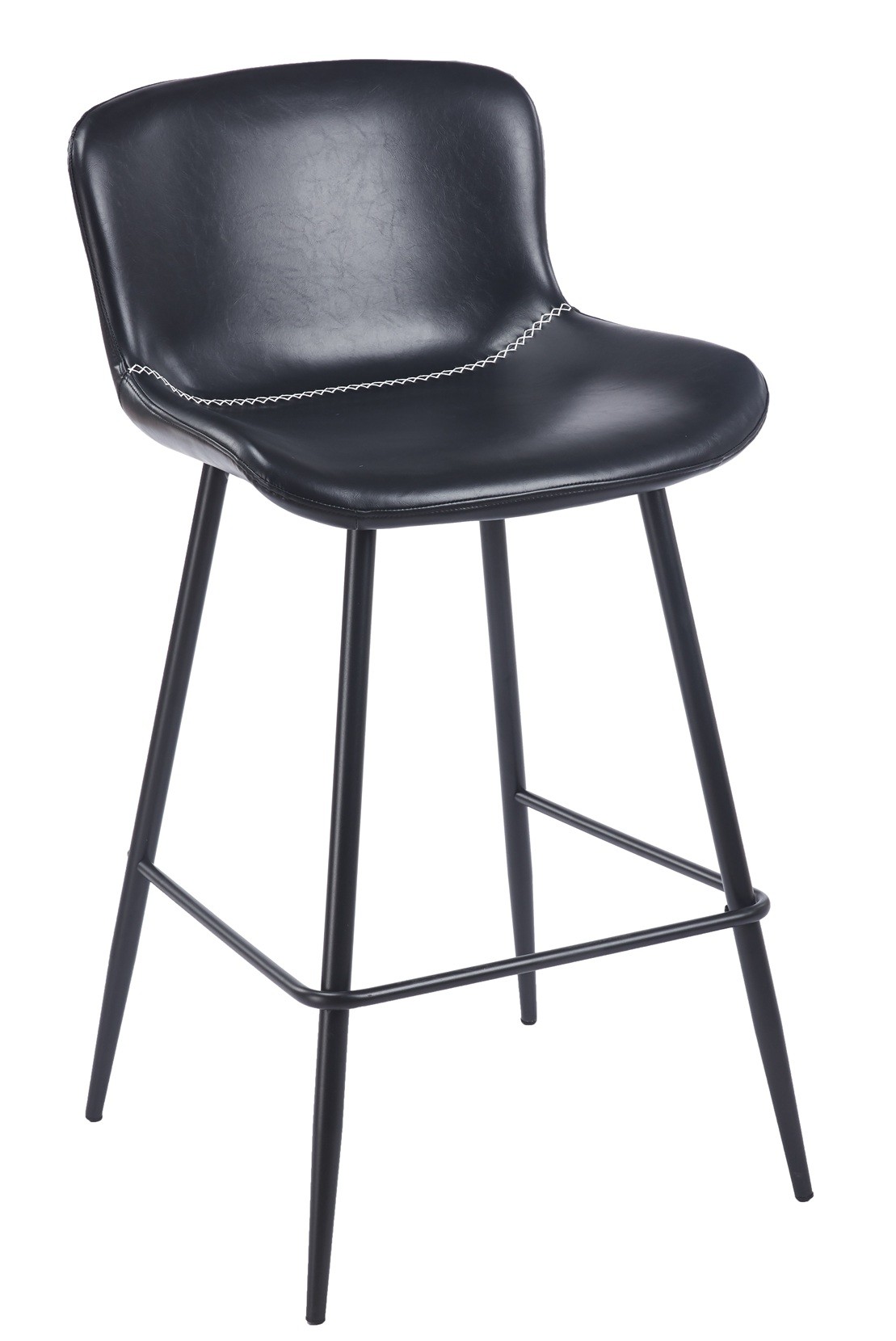 Taburete SAMPER, metal, similpiel vintage