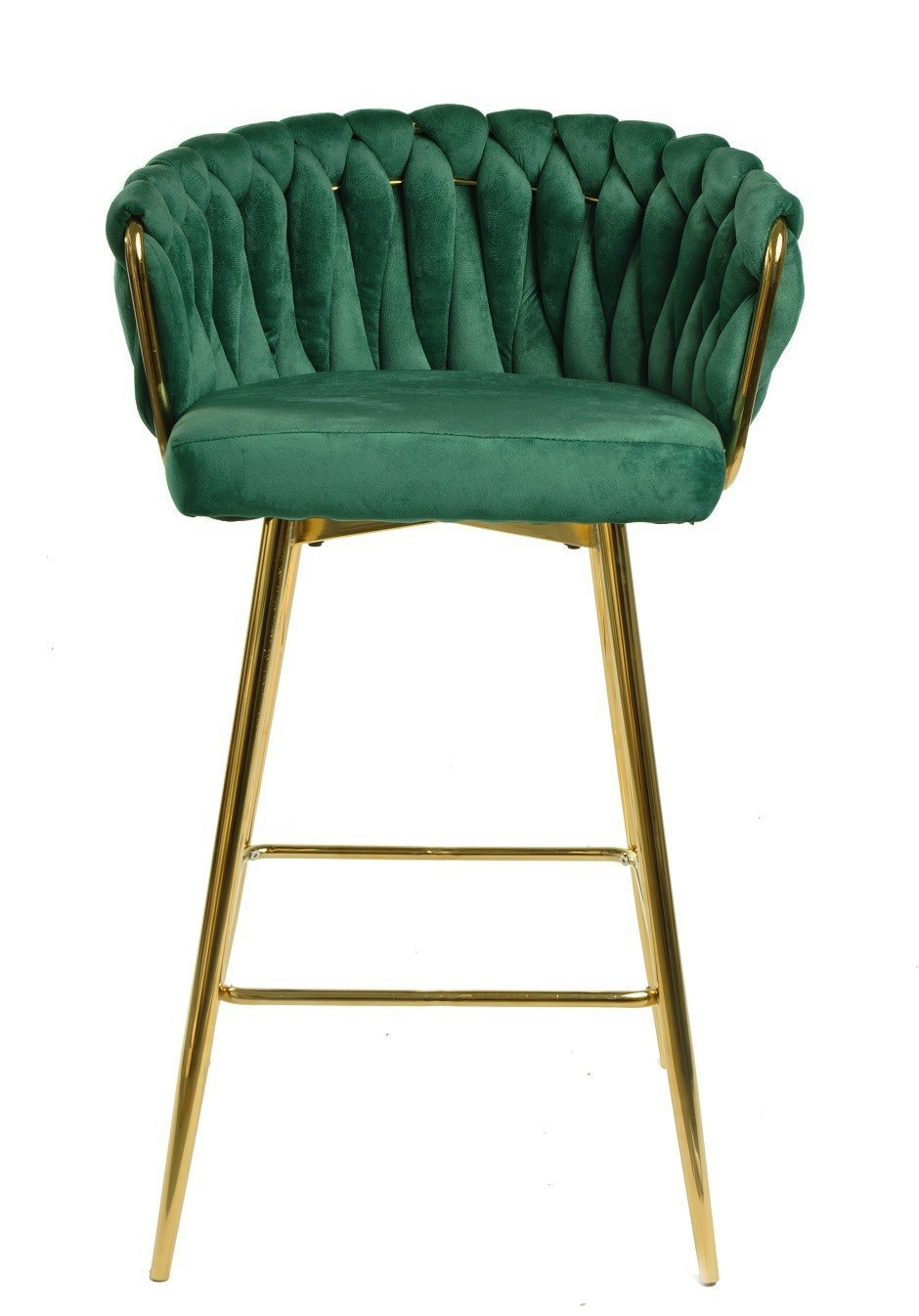 Taburete KING, metal, cromado dorado, tapizado velvet