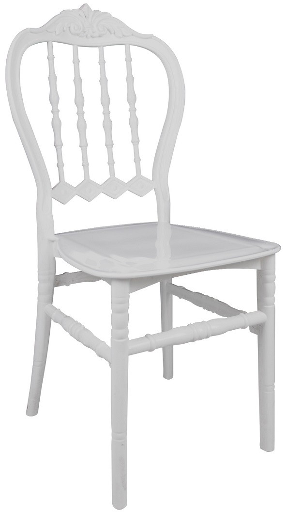 Silla LIRA, apilable, polipropileno blanco