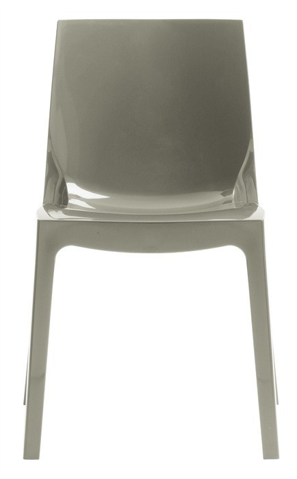 Silla ANTARTIDA, polipropileno, gris perla alto brillo