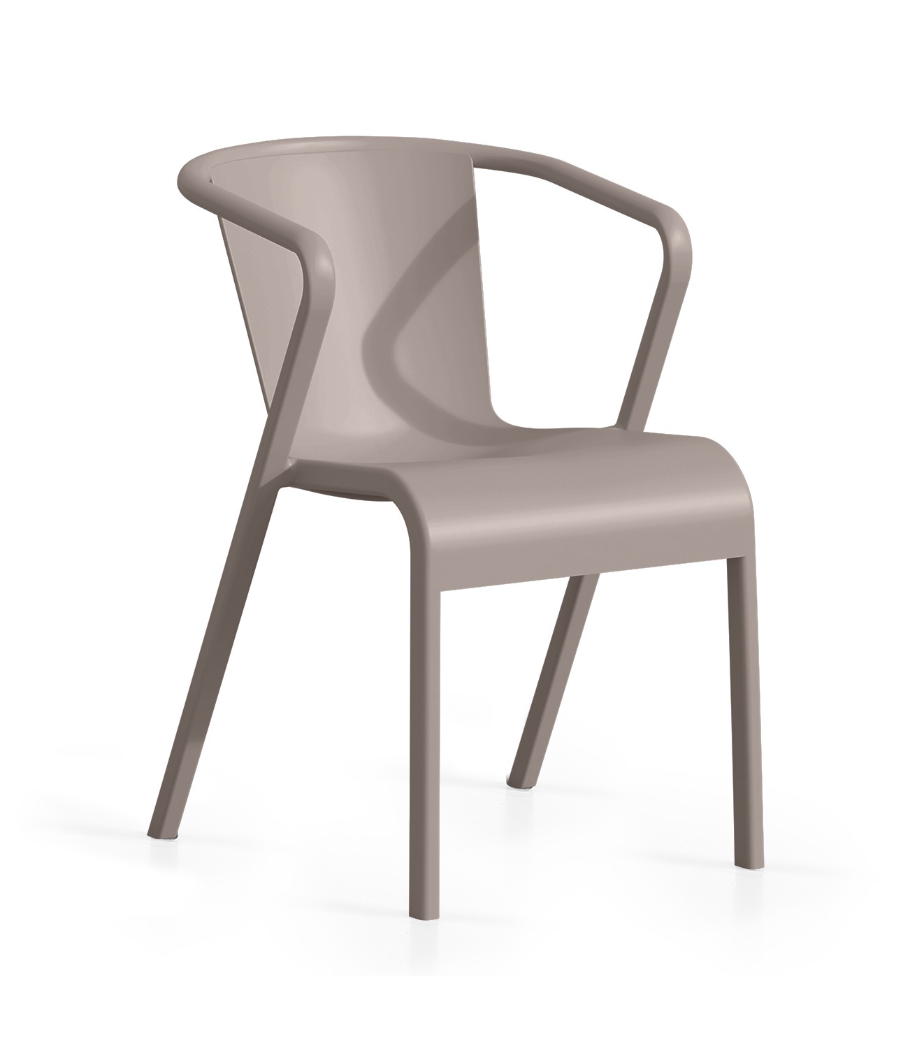 Sillón LUGO, apilable,  polipropileno tórtora