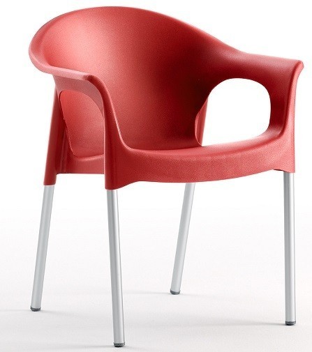 Sillón NILO, aluminio, apilable, polipropileno