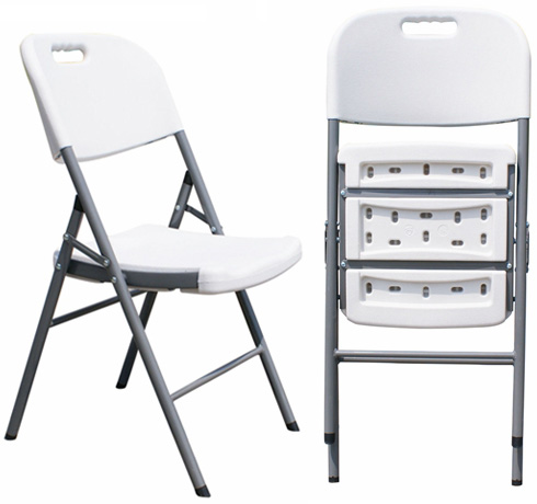 Silla BEACH NEW, plegable, metal, gris, polietileno