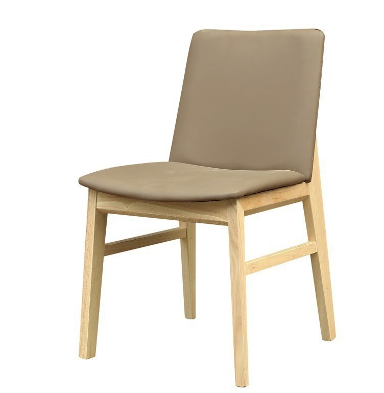 Silla ALPES, madera de haya, natural, similpiel