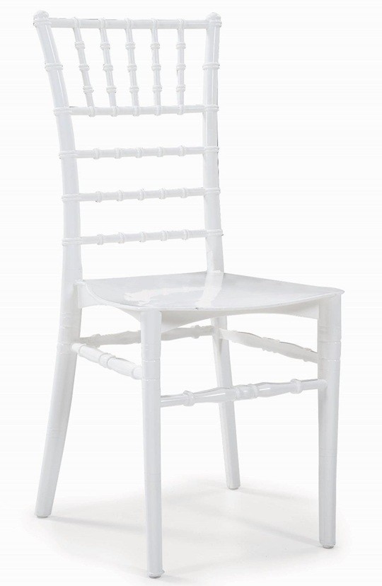 Silla CHIAVARI 77, apilable, polipropileno blanco