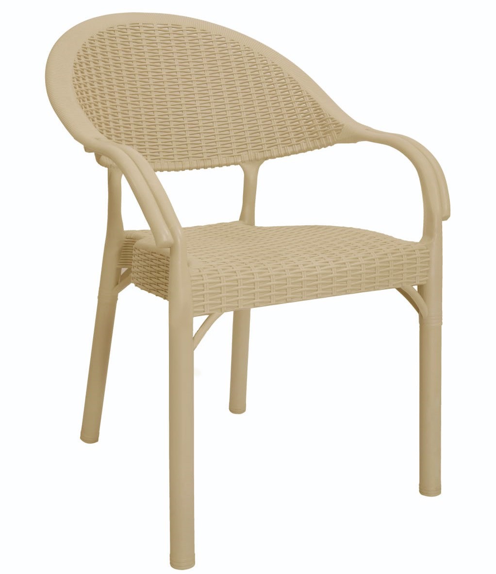 Sillón TORREMOLINOS, apilable, patas metálicas, polipropileno