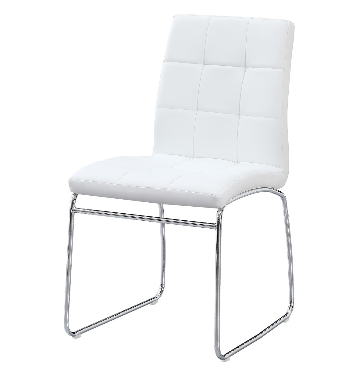Silla BERTA, cromada, similpiel