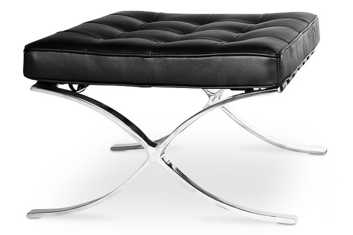 Ottoman BARNA (T), acero inoxidable, similpiel