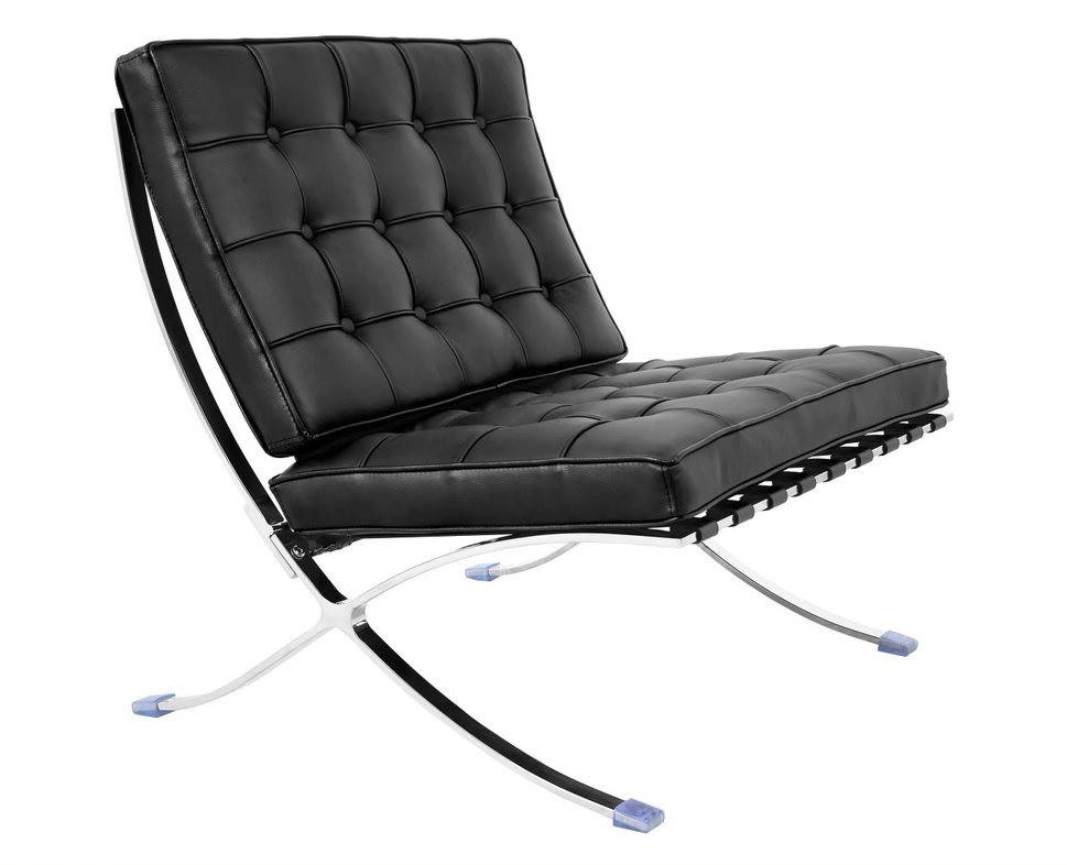 Silla BARNA (T), diseño, acero inoxidable, piel top