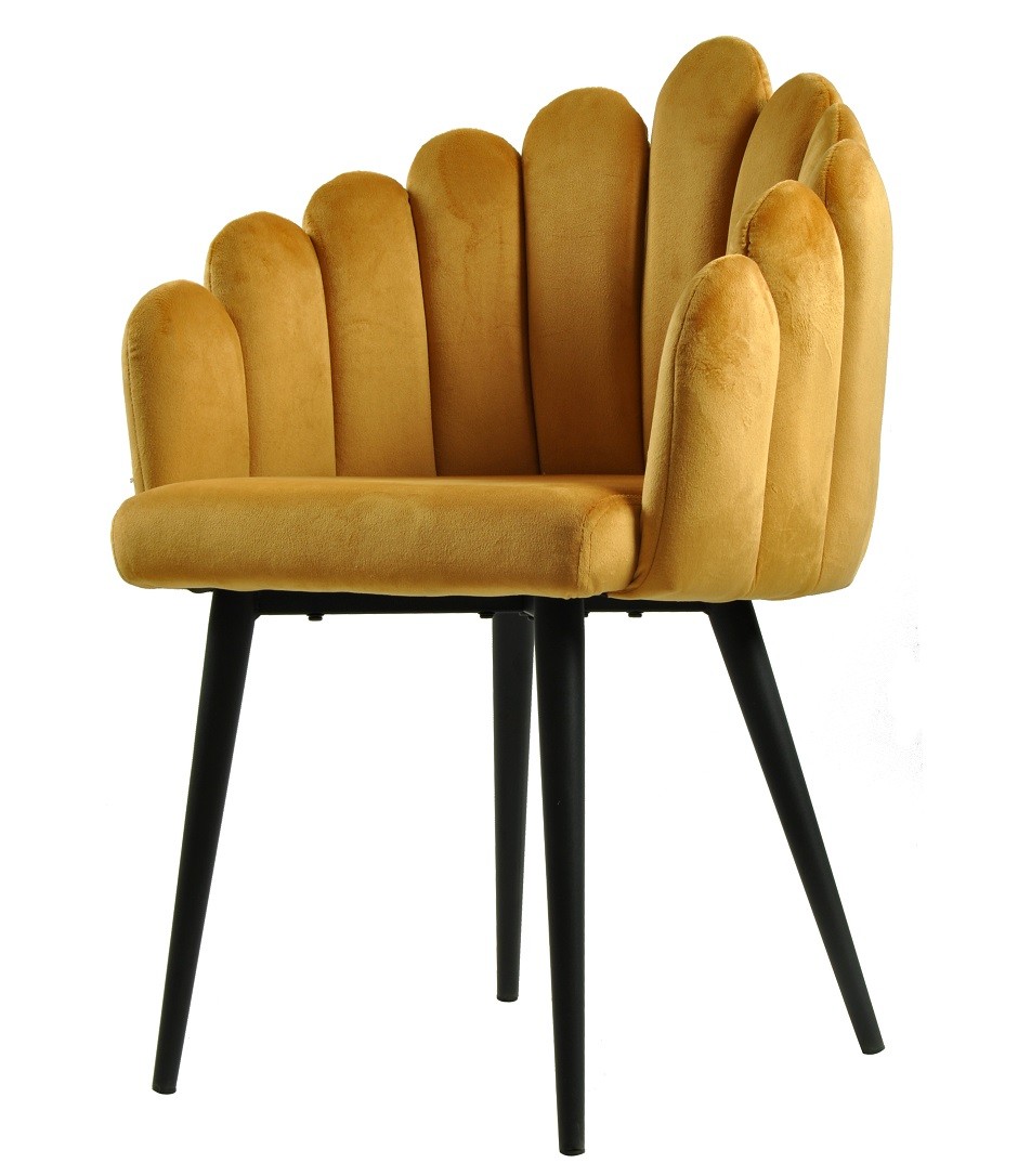 Sillón DEVIN, metal, tapizado velvet