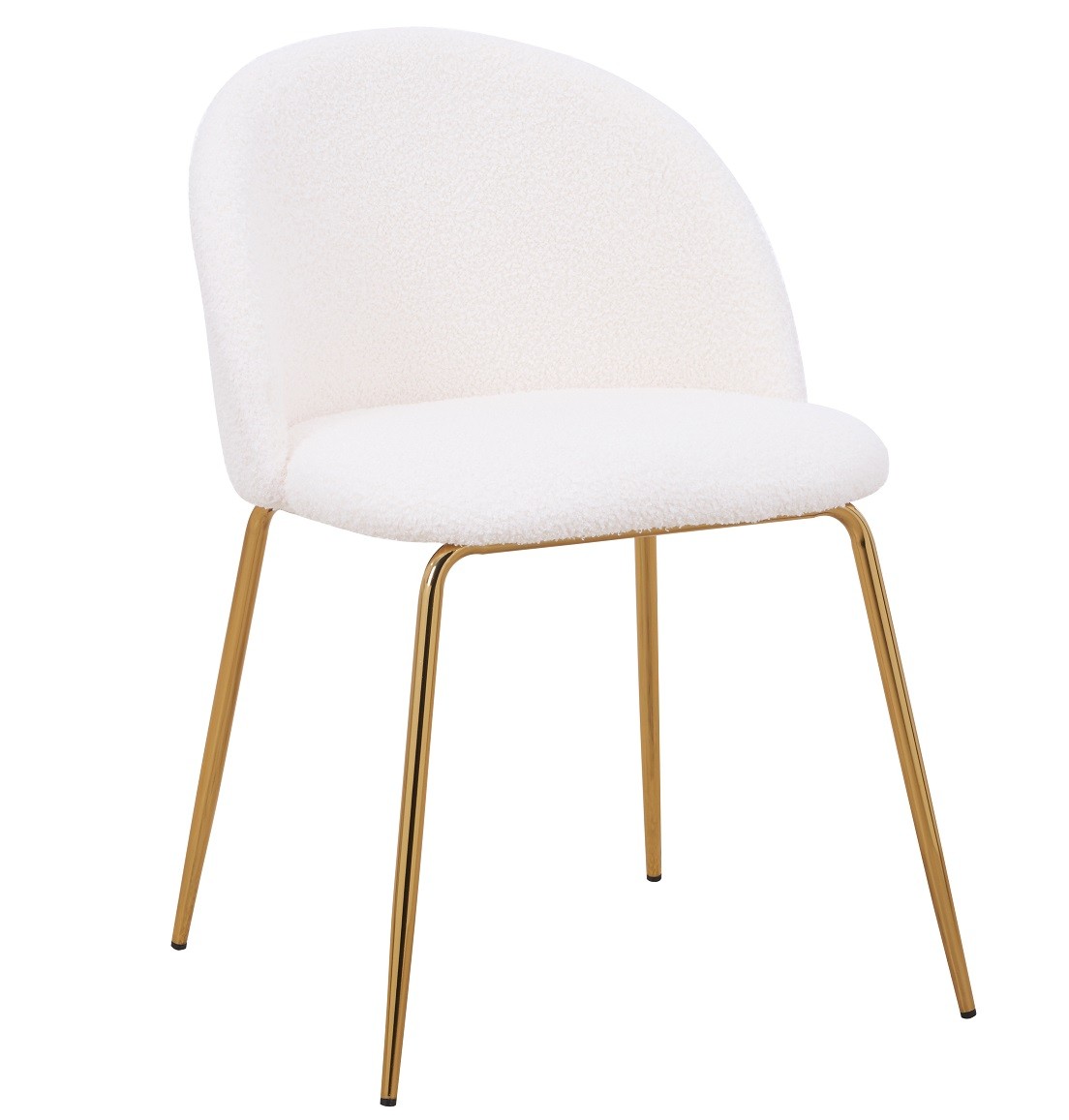Silla TEDDY, patas doradas, tapizado lana