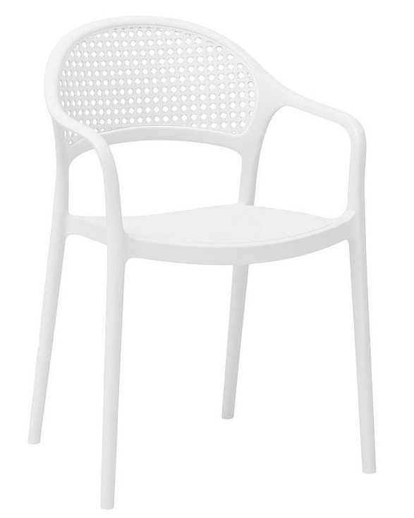 Sillón CASCAIS, apilable, imitación ratán, polipropileno