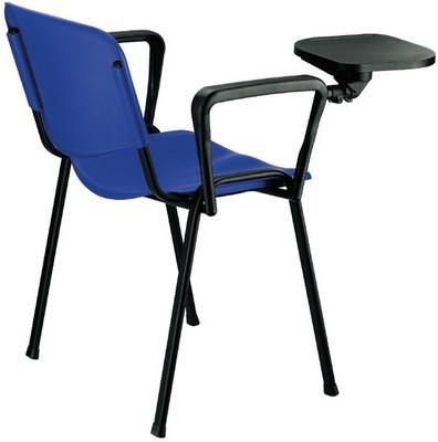 Silla NIZA, brazos y pala, chasis negro, asiento y respaldo plástico (3 colores a elegir)