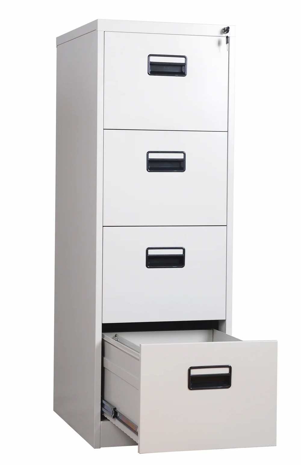 Archivador metálico OLIMPO, 4 cajones, gris ral 7035