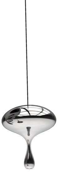 Lámpara HERDA H305, colgante, metal, cristal plateado