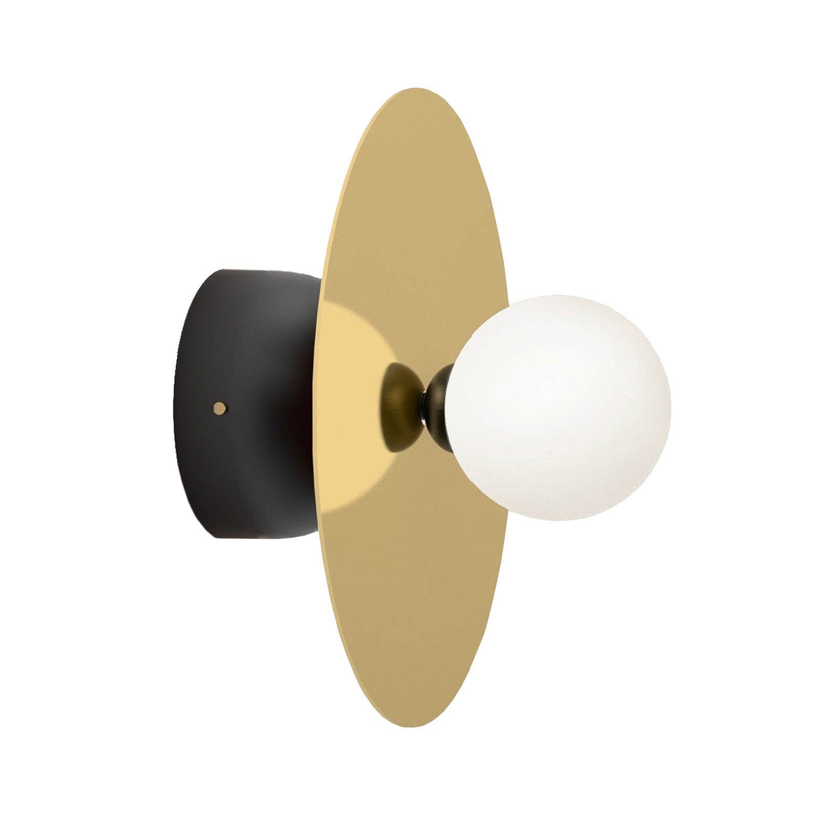 Aplique GRUND, metal dorado y negro
